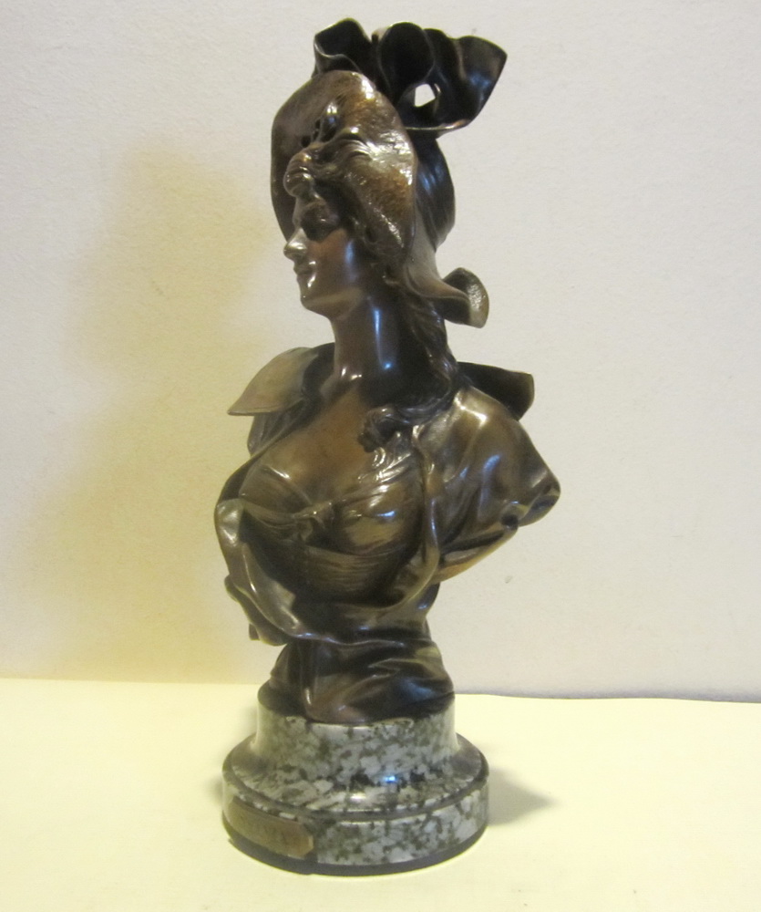 antique bronze bust by Georges COUDRAY