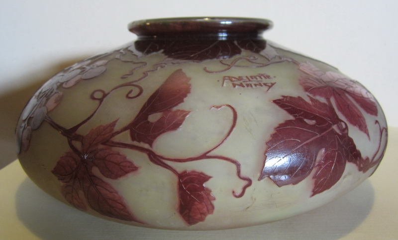 Superb art nouveau top quality cameo glass French Delatte vase!! ca 1920