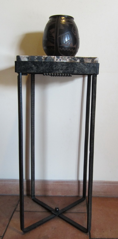 art deco wrought iron stand, ca 1920