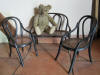Doll's miniature Thonet bentwood armchairs and bench