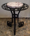 art deco wrought iron table 