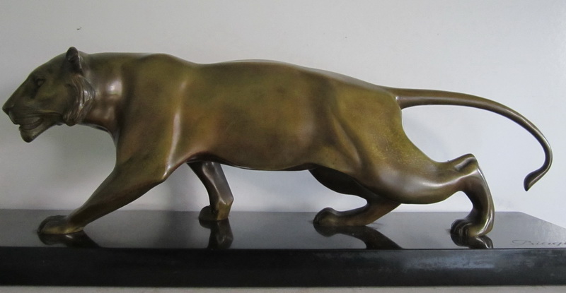 Biagini bronze panter, art deco