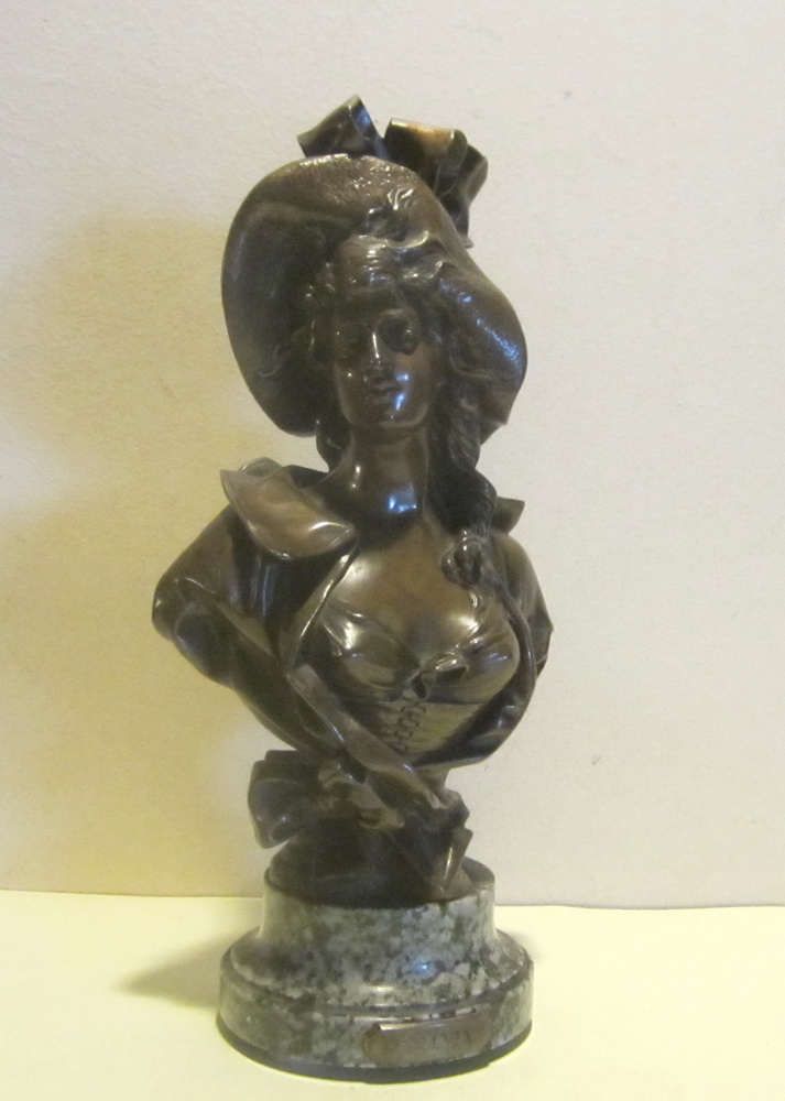 antique bronze bust by Georges COUDRAY