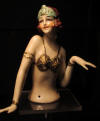Art deco porcelain half doll spy Mata Hari,Fasold & Stauch
