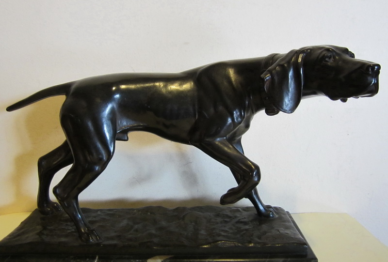 bronze pointer by Fritz Diller,Germany, early 1900