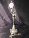 Antique silver Hermes or Mercurius statue with ball clock!!
