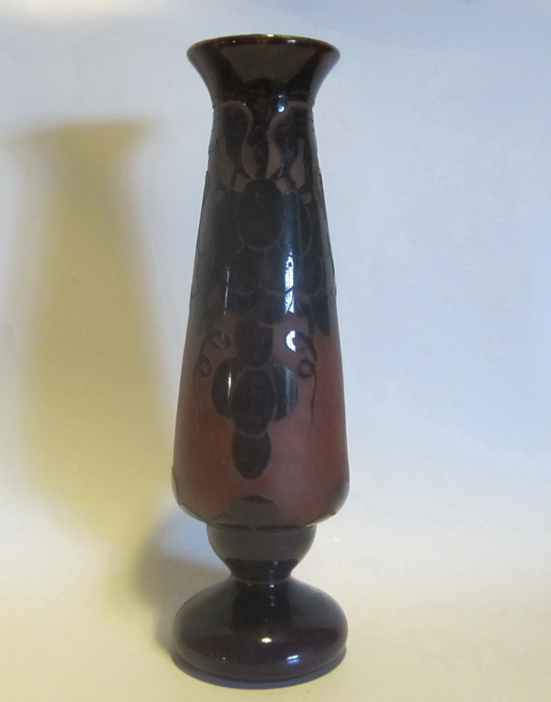 art nouveau vase in pate de verre by Le Verre Francais, (Charles Schneider)