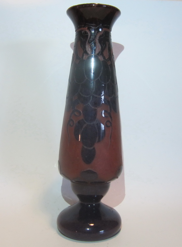 art nouveau vase in pate de verre by Le Verre Francais, (Charles Schneider)