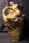 Leda and Swan, bronze art nouveau vase Bofill