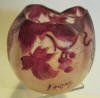 Cameo glass rose bowl by Legras