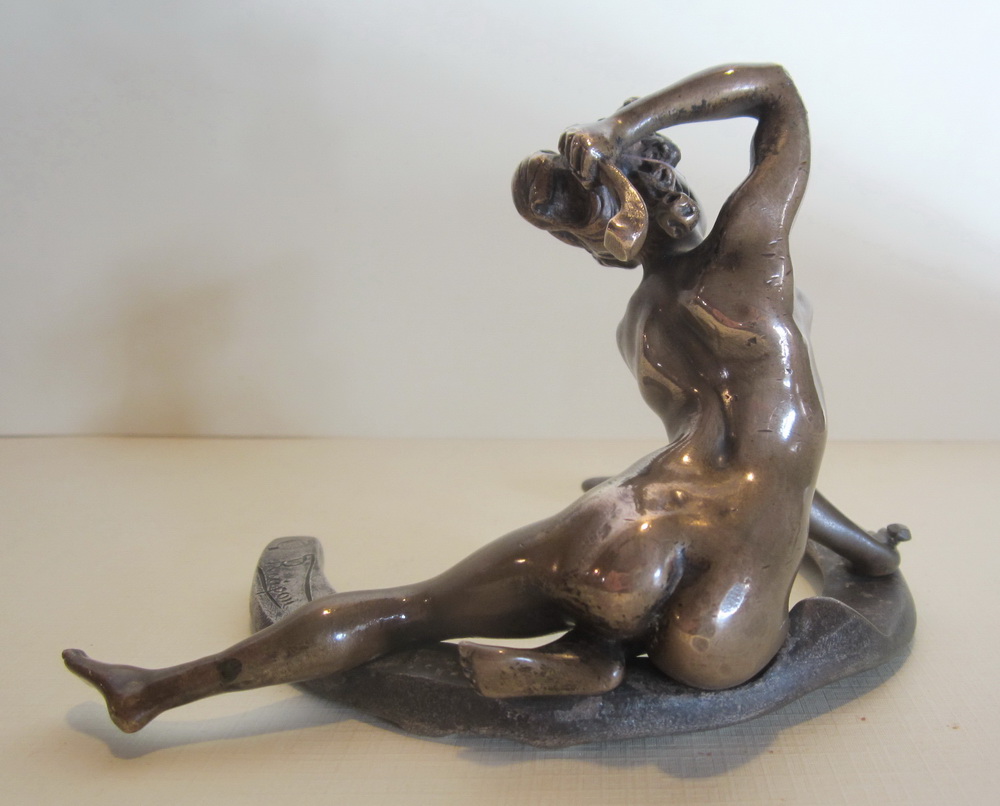 art nouveau bronze sculpture by Georges Rcipon