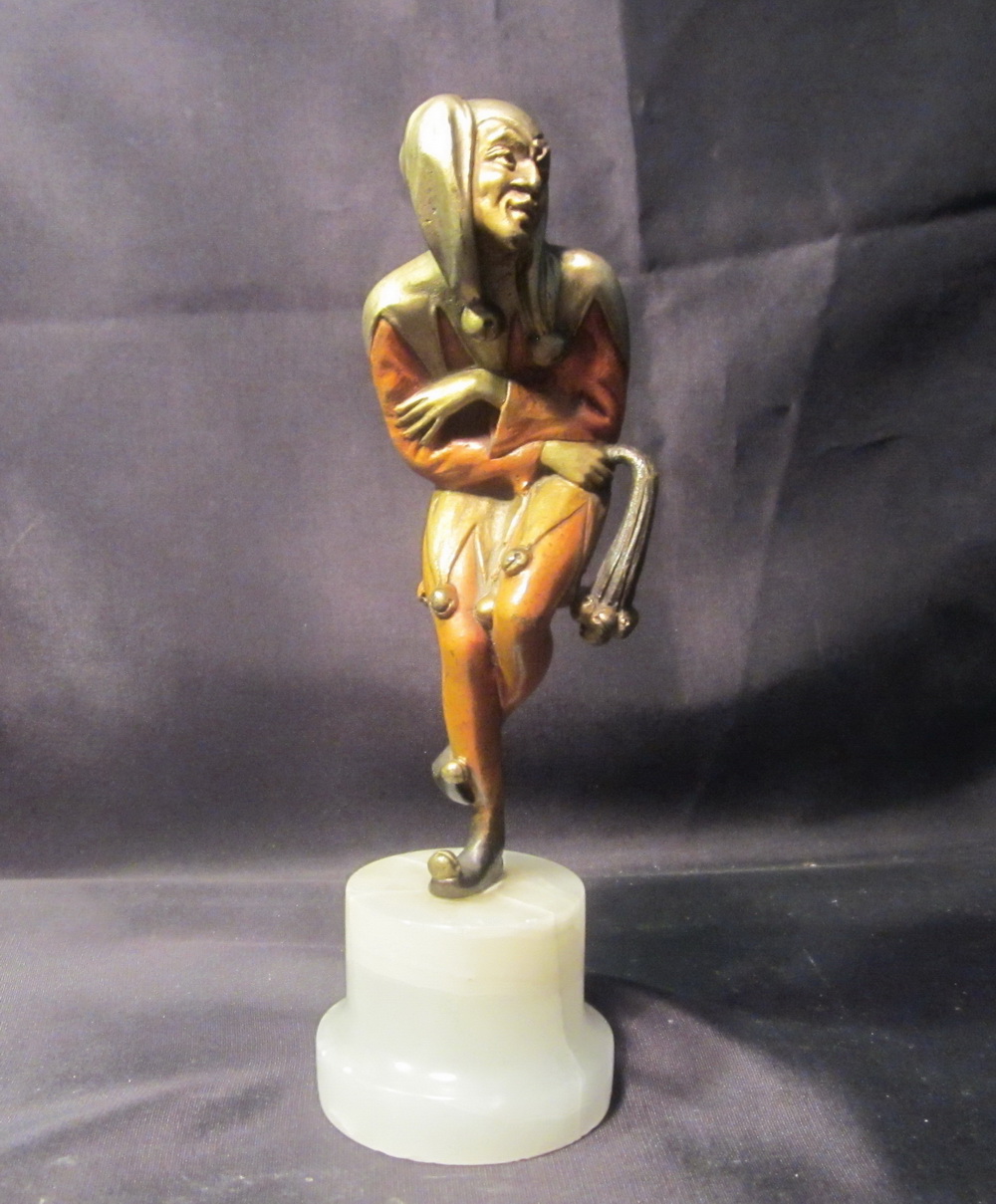 antique bronze by Roland Paris, court jester by Roland Paris