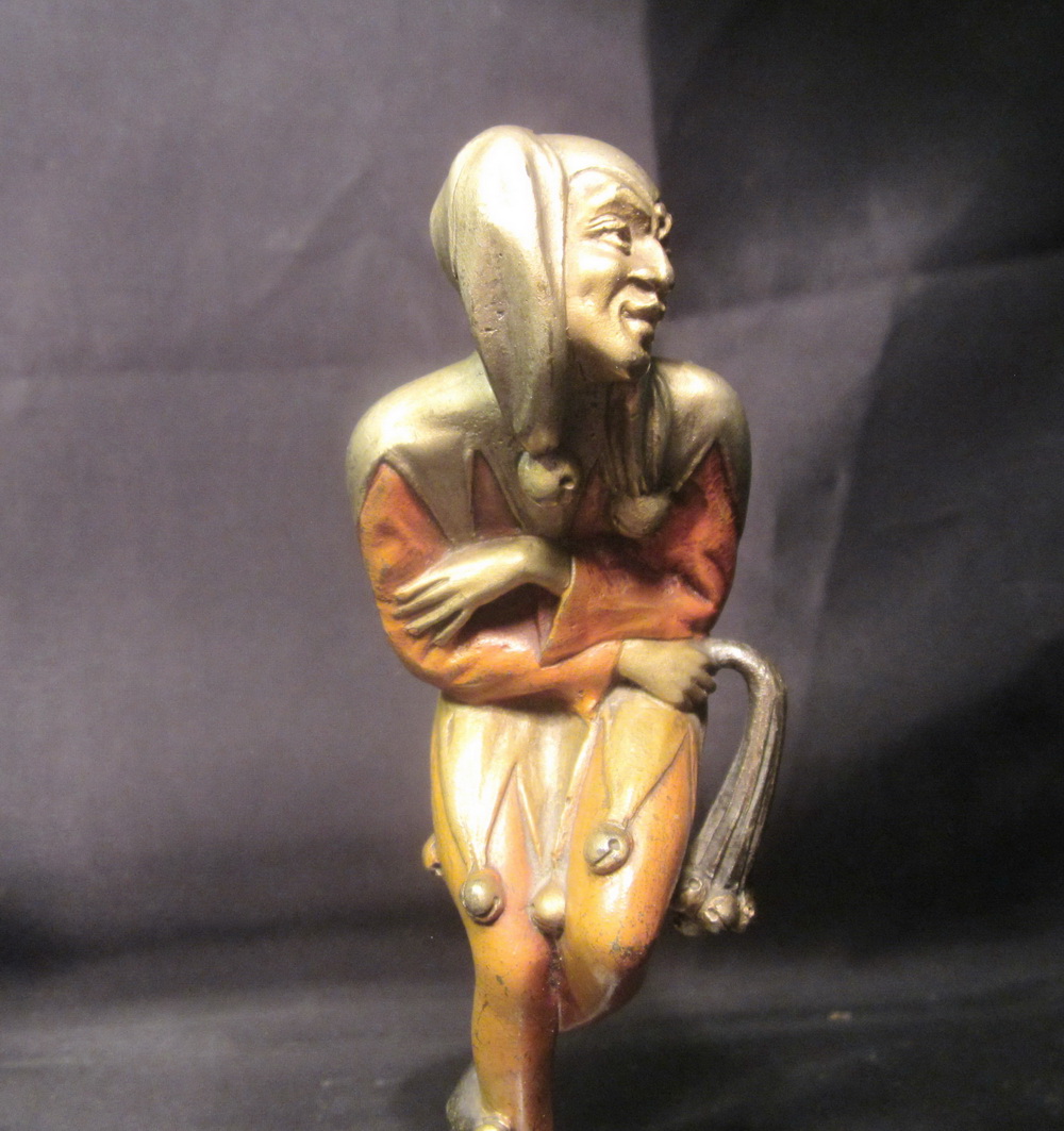antique bronze by Roland Paris, court jester by Roland Paris