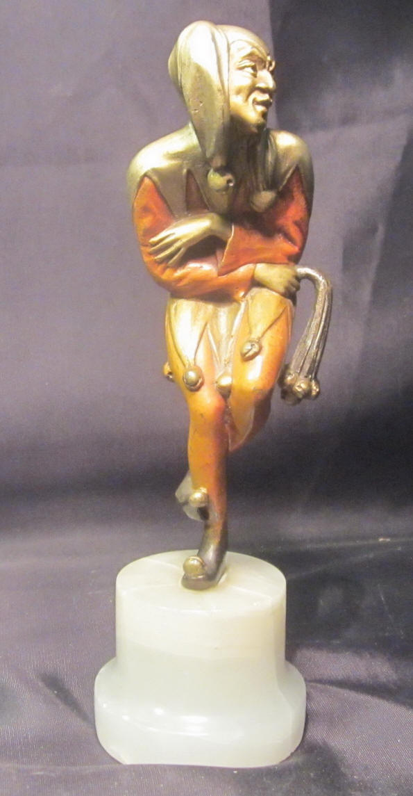 antique bronze by Roland Paris, court jester by Roland Paris