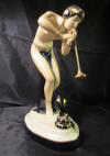 Art deco Royal Dux female snake charmer