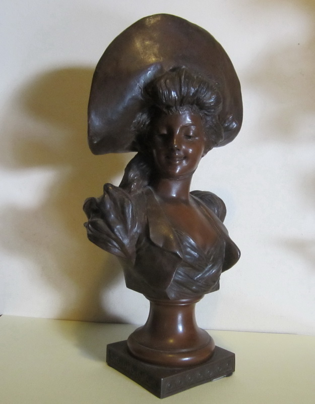 art nouveau bust by George Van Der Straeten. 