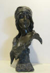 art nouveau bronze bust Esmeralda, by Emmanuel Villanis