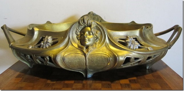 art nouveau metal tray