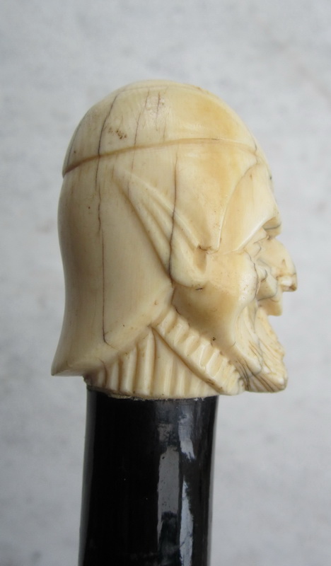 Nice antique walking stick, cane. Ivory head