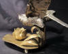 gilt bronze ink-well with silver plated bronze bird on top. Charles Cumberworth 1811 - 1852 