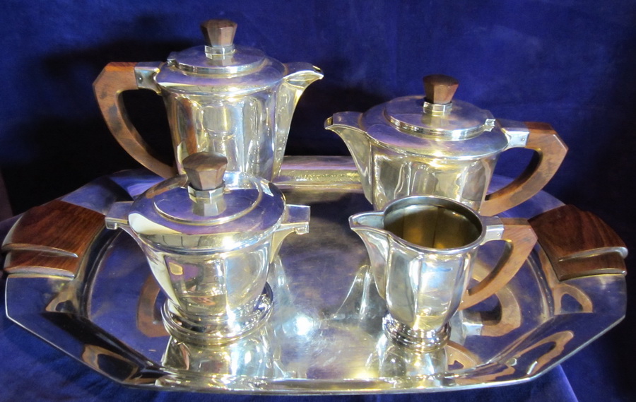 art deco coffee set by Saglier 