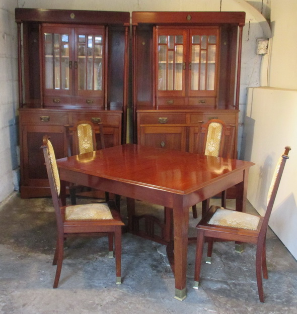 high class art nouveau dining set