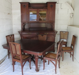 art nouveau Majorelle dining set