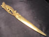 French art nouveau gilt bronze letter opener with floral decoration. signed C. Charles