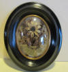 memento mori, French mourning frame with palette hair work.