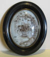 memento mori, French mourning frame with palette hair work.