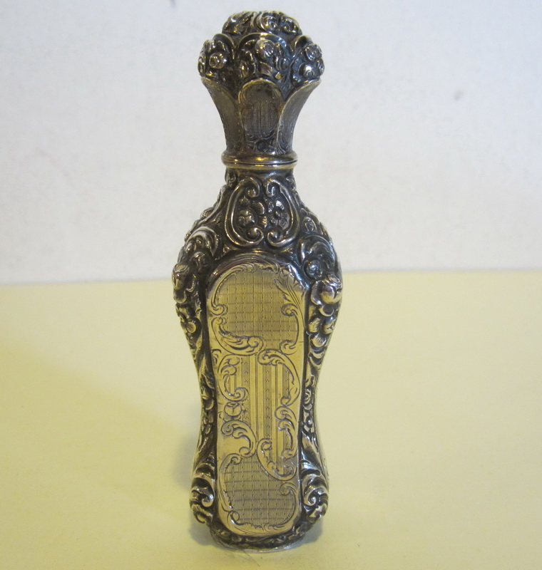 antique silver perfume bottle,