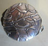 antique silver art nouveau pillbox, mistletoe