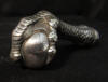 silver plated parasol handle: bird's claw, eagle's claw on ball